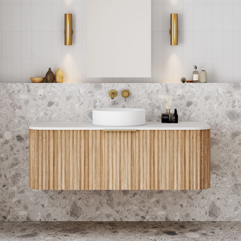 Cassa Design V-Groove 1200mm Natural Oak Wall Hung Vanity