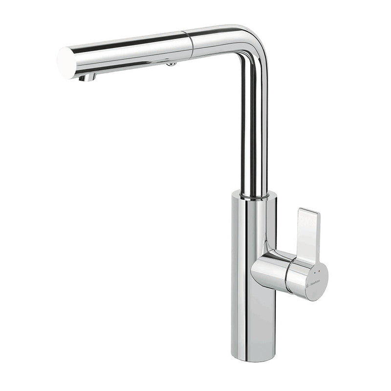 Parisi Libera Kitchen Mixer Square Spout With Pull Out Spray - Chrome