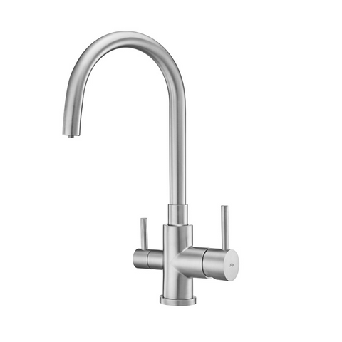 Zip 3 Way Filtered Mixer Tap - Brushed Stainless Steel | 94574