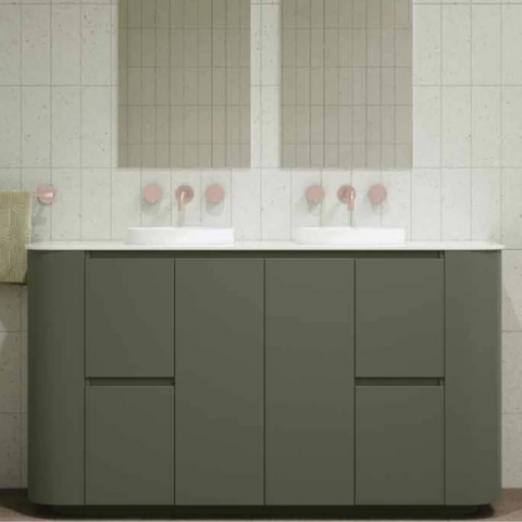 Rifco Contour Supreme 1500mm Freestanding Vanity - 12mm Corian Top