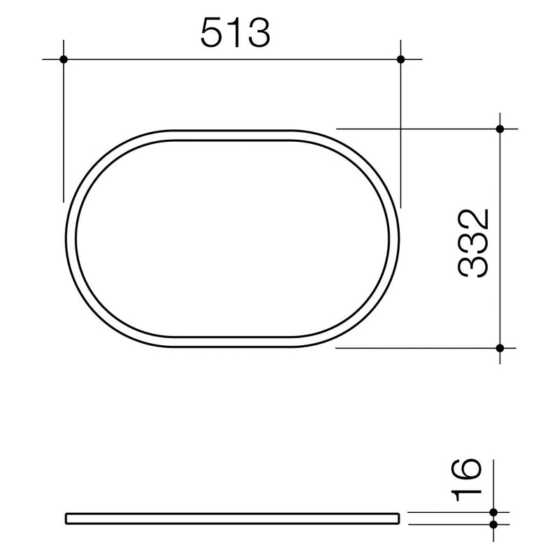 Caroma Liano II 530mm Pill Basin Dress Ring - Brushed Brass