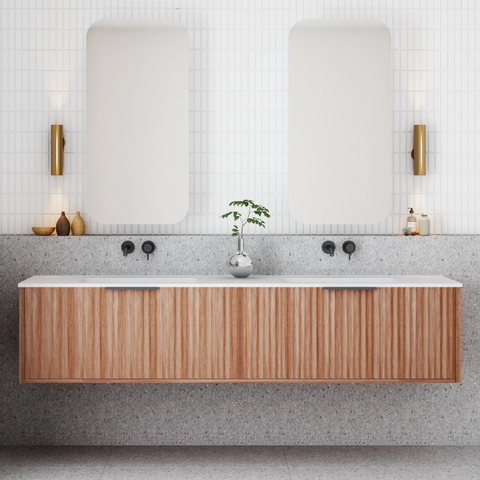 Cassa Design Capture 1800mm Natural Walnut Wall Hung Vanity