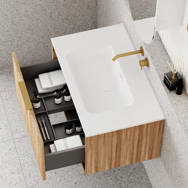 Cassa Design Capture 750mm Natural Oak Wall Hung Vanity