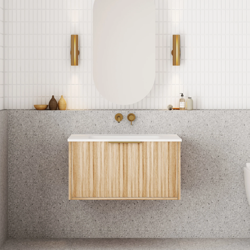 Cassa Design Capture 750mm Natural Oak Wall Hung Vanity