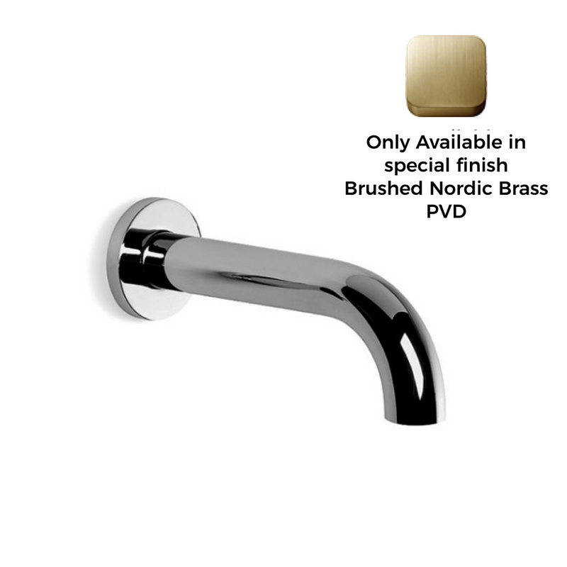 Brodware City Plus 150mm Wall Spout - Brushed Nordic Brass PVD