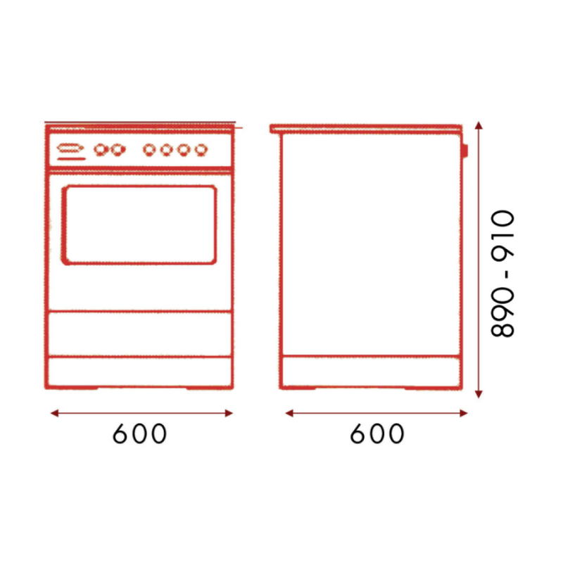 Euro Appliances 60cm Electric Freestanding Oven - EV600EESX