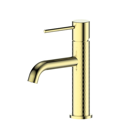 Greens Reflect Basin Mixer - Brushed Brass