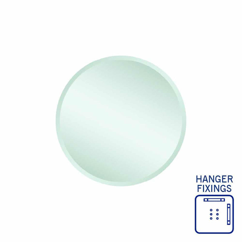 Thermogroup Kent 18mm Bevel Round Mirror - 900mmØ with Hangers