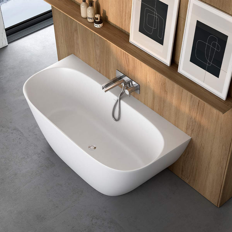 Victoria + Albert Lussari 1600 Back to Wall Bath - Gloss White