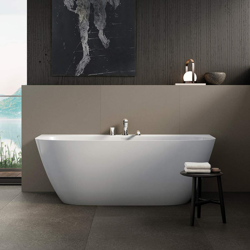 Victoria + Albert Lussari 1700 Back to Wall Bath - Gloss White