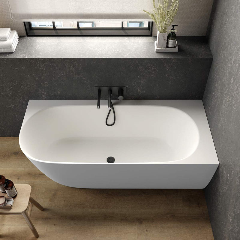 Victoria + Albert Lussari 1700 Right Corner Freestanding Bath - Gloss White