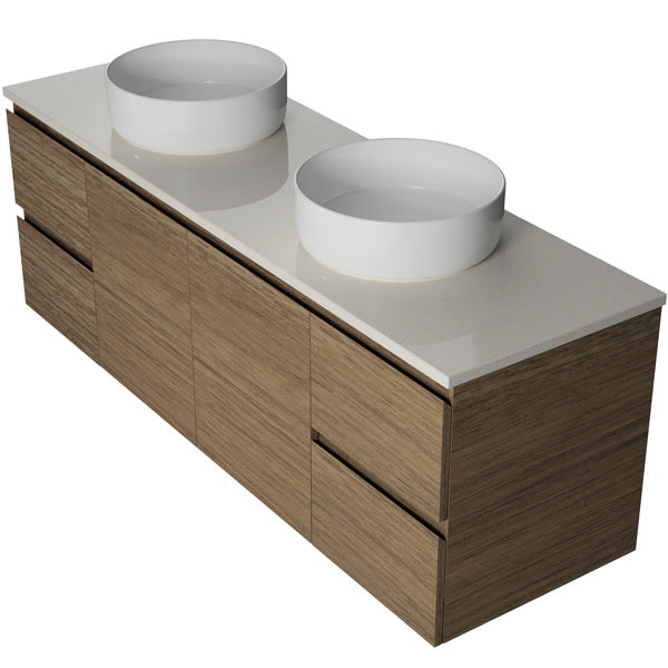 Timberline Nevada Wall Hung Vanity with SilkSurface Top & Basin 1500mm