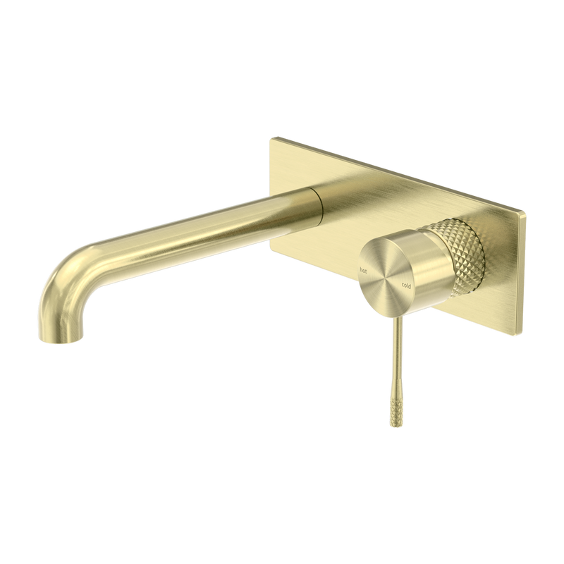 Nero Opal Wall Basin/Bath Mixer 160mm - Brushed Gold