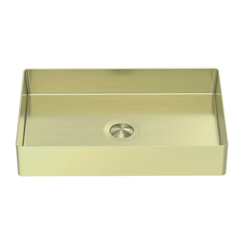 Nero Opal Rectangle Stainless Steel Basin - Brushed Gold