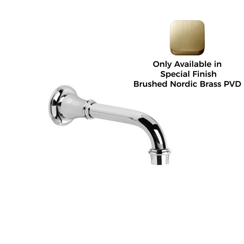 Brodware Neu England 170mm Wall Spout - Brushed Nordic Brass PVD