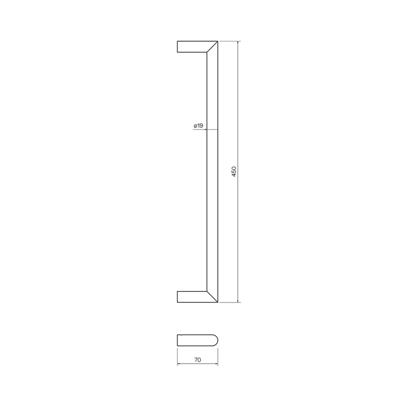 Parisi Tondo 450mm Towel Rail - Chrome