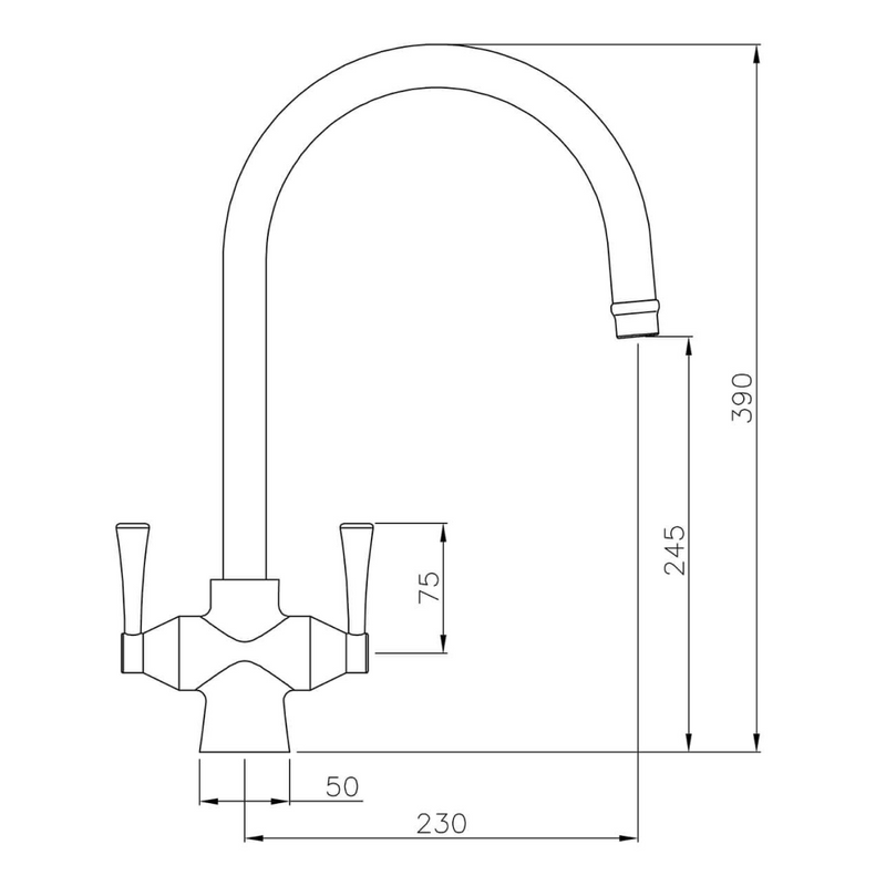 Turner Hastings Gosford Double Tap - Brushed Brass