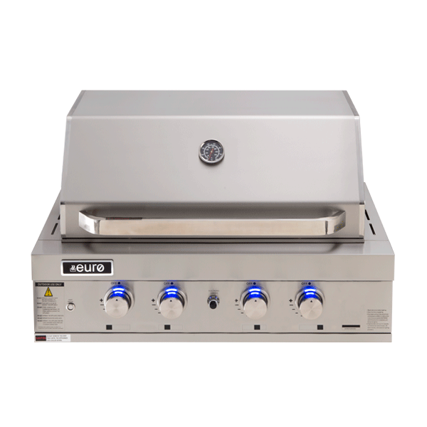 Euro Alfresco Appliances Built In 4 Burner in Silver