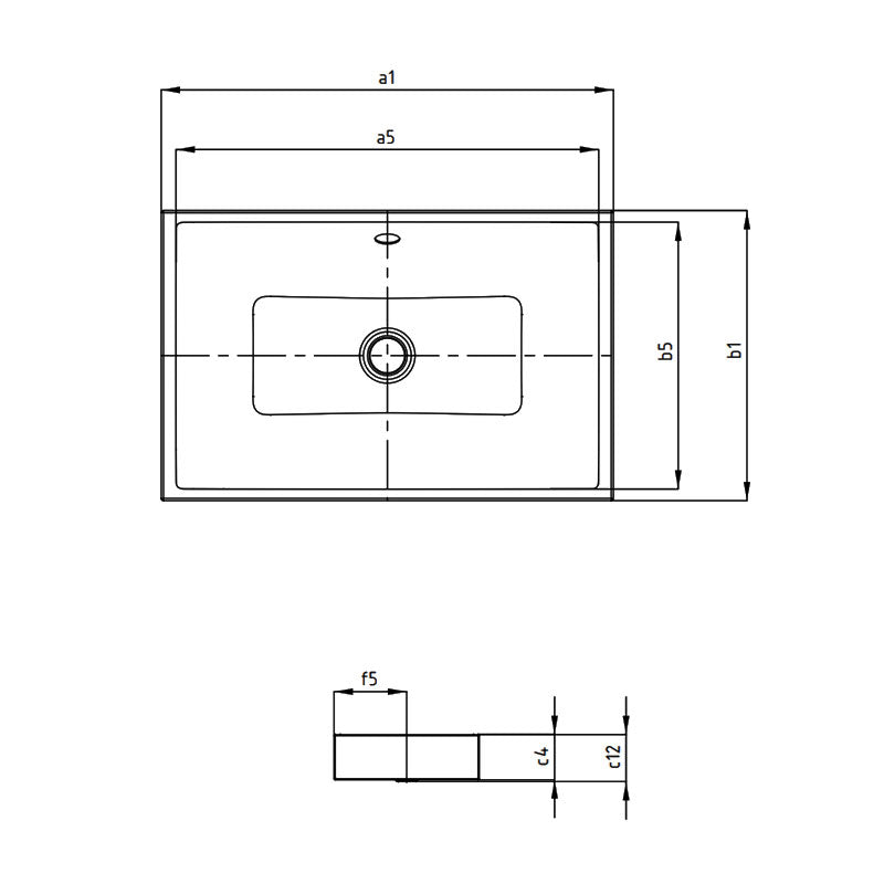 Kaldewei Puro S Countertop Wash Basin 600 x 385mm Specification