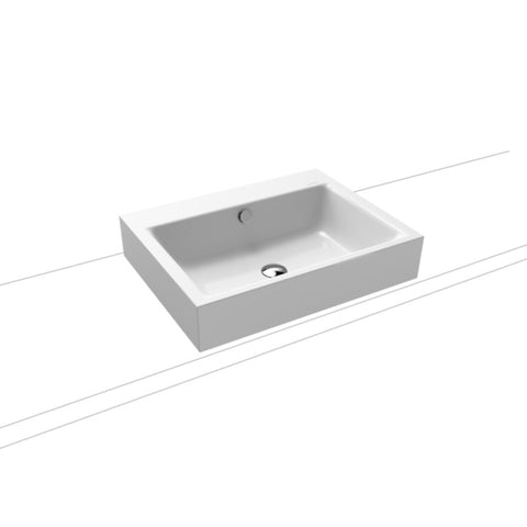 Kaldewei Puro S Countertop Wash Basin 600 x 460mm - 01-3175-0001 - Gloss White