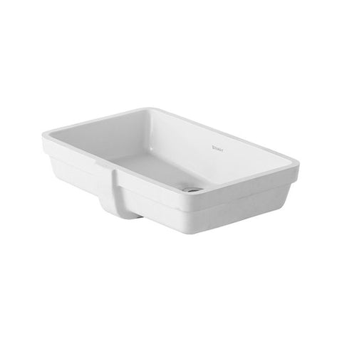 Duravit Vero Undercounter Vanity Basin No Tap Hole - Gloss White