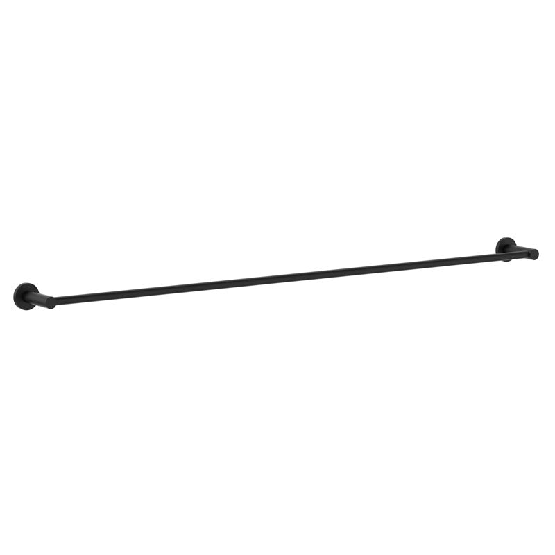 Clark Round Single Towel Rail 900mm - Matte Black