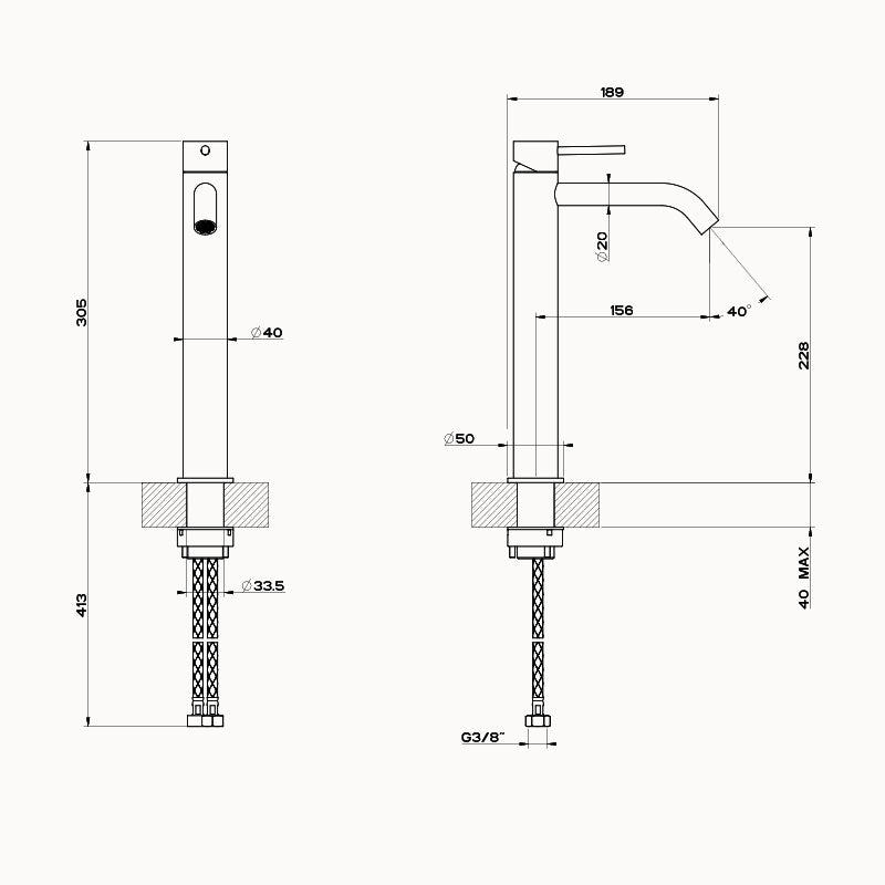 Gessi 316 Flessa High Basin Mixer