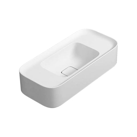 Parisi Cameo Wall Basin 600x280 - No Tap Hole - Gloss White