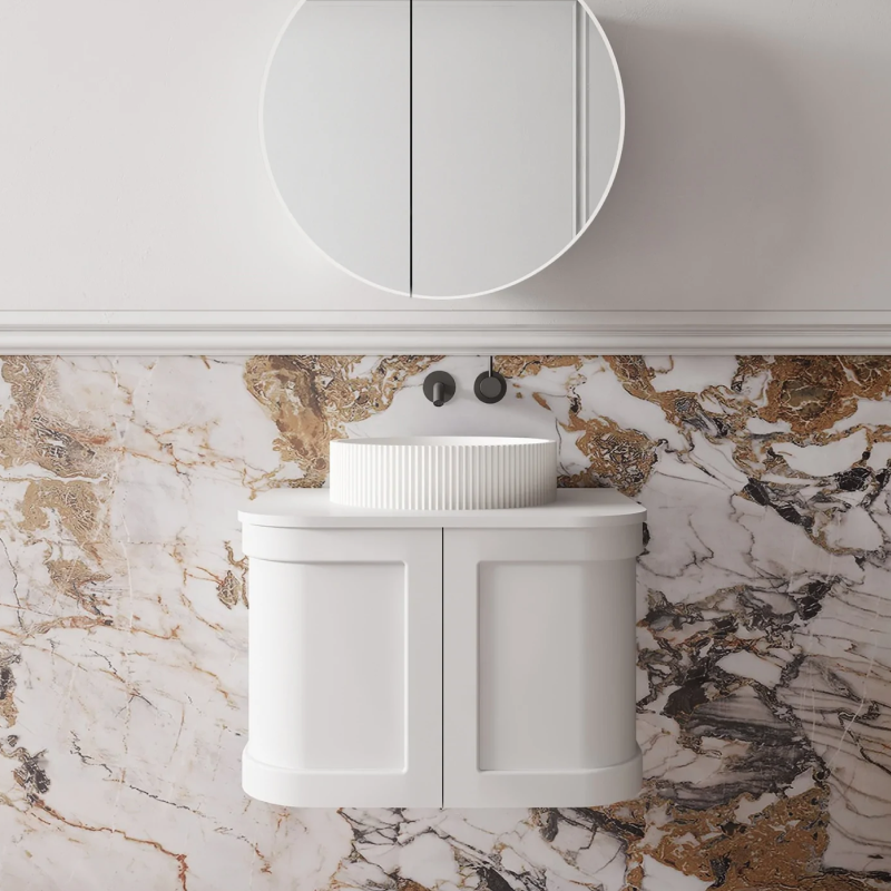 Cassa Design Westminster 600mm Matte White Wall Hung Vanity