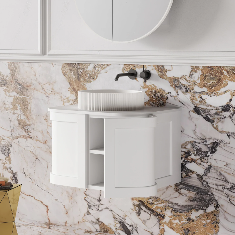 Cassa Design Westminster 600mm Matte White Wall Hung Vanity