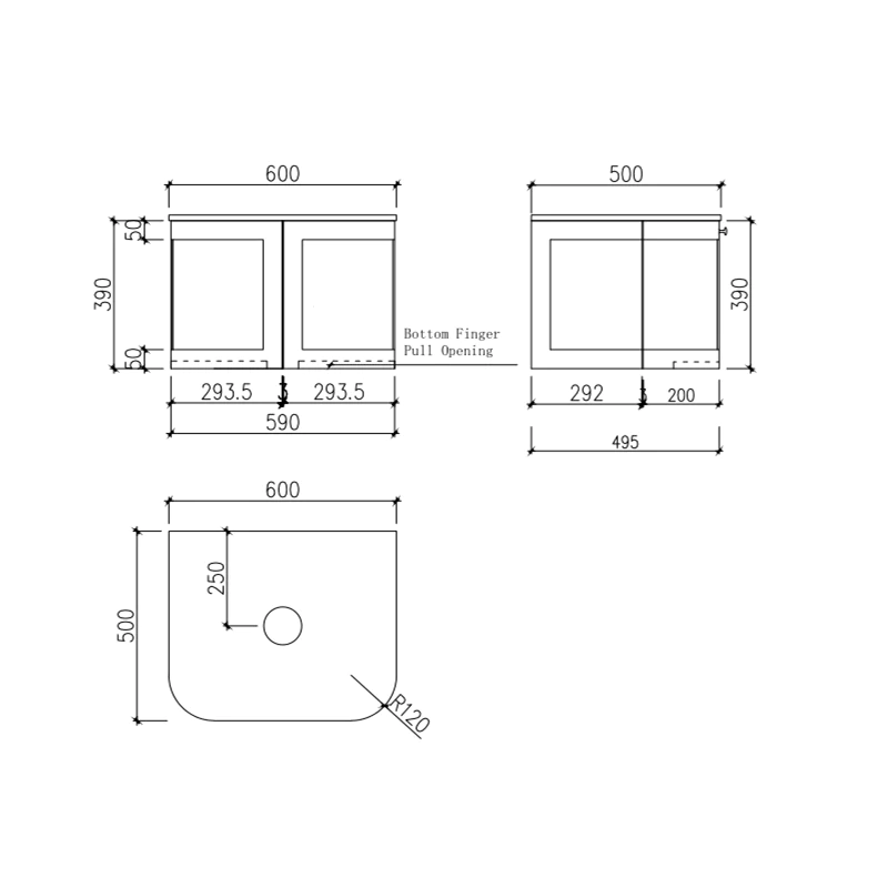 Cassa Design Westminster 600mm Matte White Wall Hung Vanity