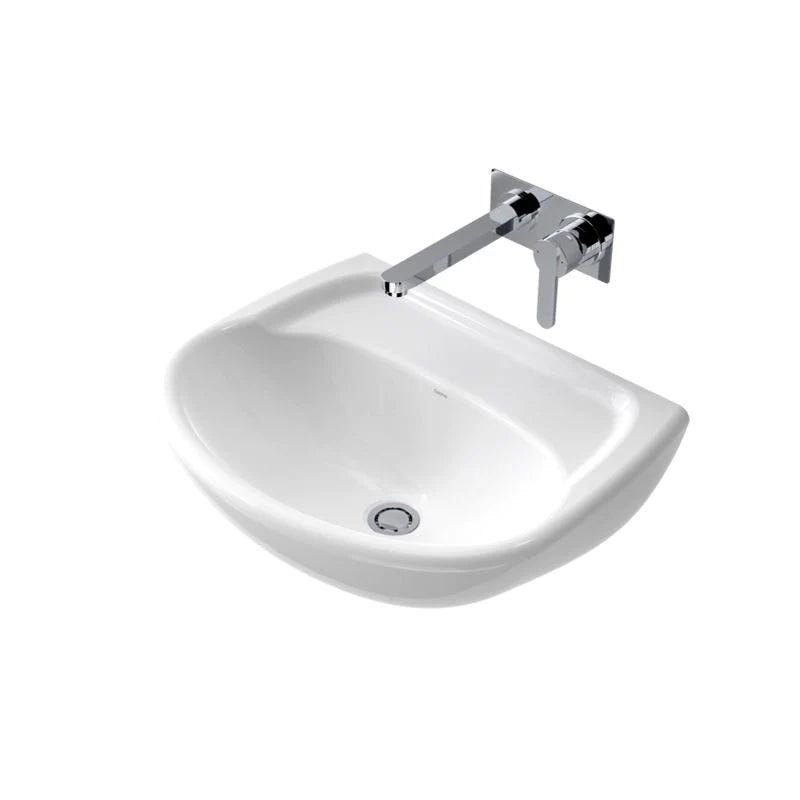Buy Caroma Caravelle Wall Basin 3 Tap Holes Gloss White Online