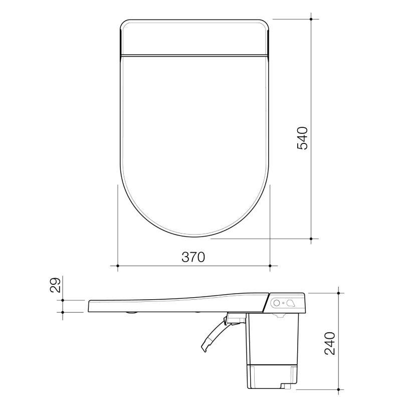 Caroma Urbane II Bidet Cleanflush Easy Height Close Couple Back Entry Suite - 848711W