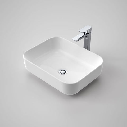 Caroma Tribute 490 Above Counter Basin - Rectangle - Gloss White