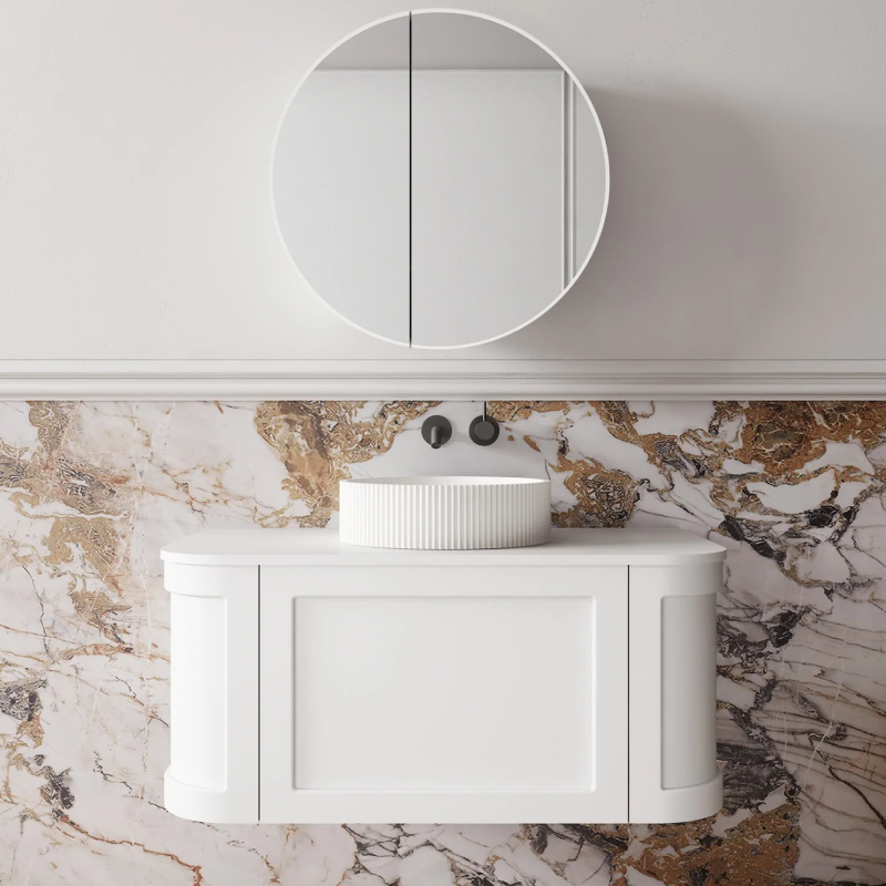 Cassa Design Westminster 900mm Wall Hung Vanity Matte White