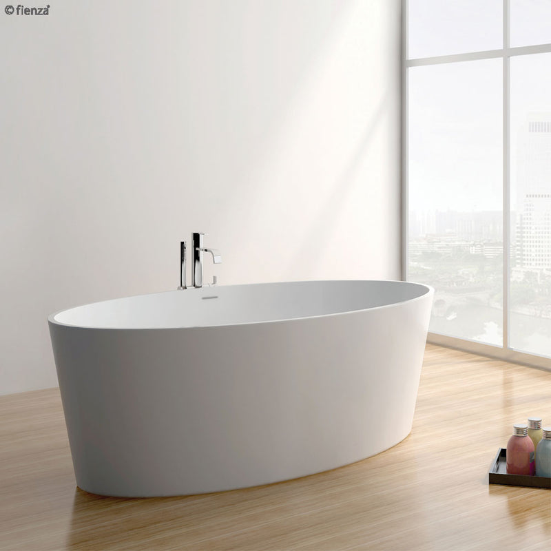 Fienza Lexy 1600mm Stone Bath - Matte White