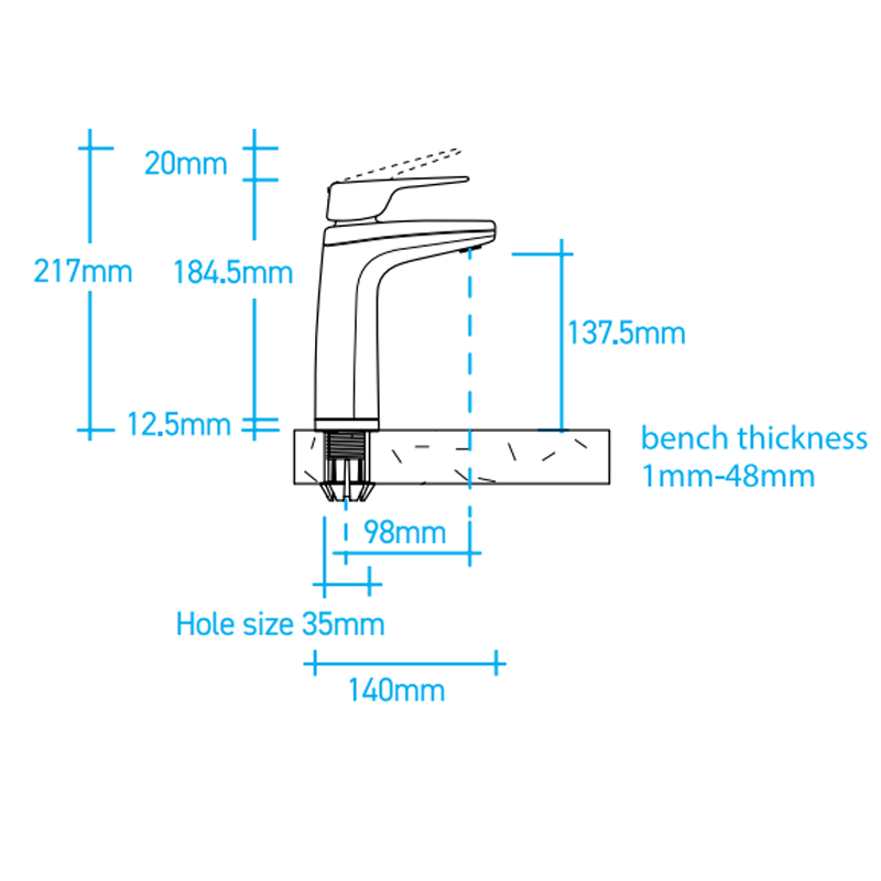 Billi B4000 with XL Levered Dispenser Boiling & Ambient Tap - Chrome 914000LCH