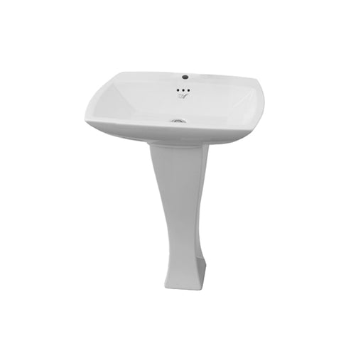 Parisi Jazz 70 Pedestal Basin 1 Tap Hole - White