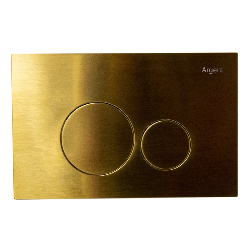 Argent Evo Wall Hung Smart Toilet Package Includes Grace Brushed Gold Button - Cass Brothers