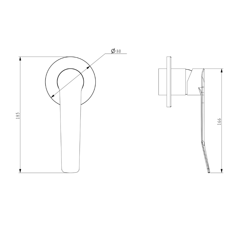 Argent Pace Comfort 170 Shower Mixer - Chrome - Cass Brothers