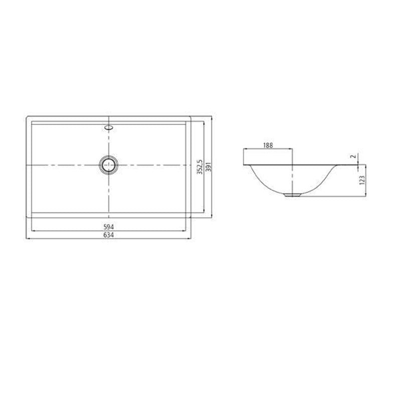 KALDEWEI Silenio Undercounter Basin 634 x 391mm