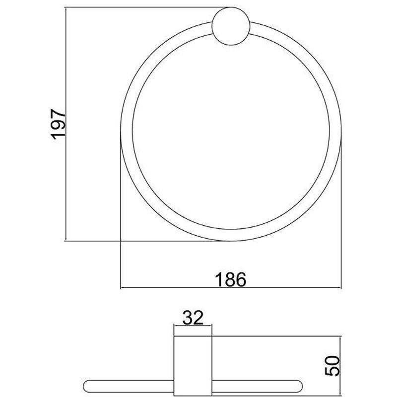 Buy PLD Oasis Towel Ring Satin Nickel Online