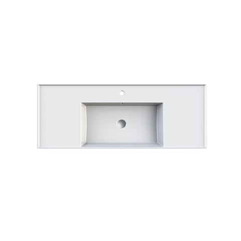 Parisi Twenty 120 Centre Bowl Wall Basin - 1 Tap Hole - Gloss White